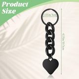 Black Heart Keychain, Goth Heart Bag Charms for Handbags, Love Key Chain Ring Gift for Valentine's Day, Keychain Accessories for Car Keys Backpack