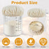 Shimmeroo 5PCS Cotton Sourdough Jar Cover, Reusable Sourdough Bread Proofing Starter Jar Cloth Covers for Most Glass Sour Dough Crock Bread Proofing Cover