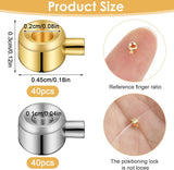 80Pcs Round Crimp Bead Covers,Gold and Silver Crimping Beads,Crimps Beads for Jewelry Making DIY Bracelet,Necklace Ends