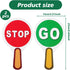 2Pcs Stop and Go Sign with Handle,Mini Stop Sign Double Sided for Guiding Teaching Traffic Safety