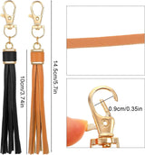 Leather Tassels for Handbags, 4PCS Tassel Keychain Charms Leather Charms for Purses and Bag Charm for Handbags DIY Craft Making