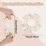 3PCS Large Satin Hair Scrunchies, Oversized Thick Elastic Satin Scrunchie for Women Girls Fluffy Ponytail Holder Curls Hair Silk Sleepy Tie(Black, Brown, Champagne)