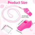 2PCS Pink Coach Whistle with Lanyard, High-Pitched Plastic Whistles Emergency Loud Crisp Sound for Coach Outdoor Safety Referee Lifeguard Teachers Dog Training