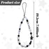 Beaded Camera Hand Strap, Cool Black Star Phone Lanyard Wrist Cute Bag Charm Digital Camera Wrist Strap for Phone Bag Keychain