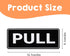 6Pack Push Pull Door Stickers,Adhesive Push and Pull Signs Stickers for Glass Doors and Other Side Doors in Business,Stores,Cafes,Shops - (2 x 5",Horizontal)
