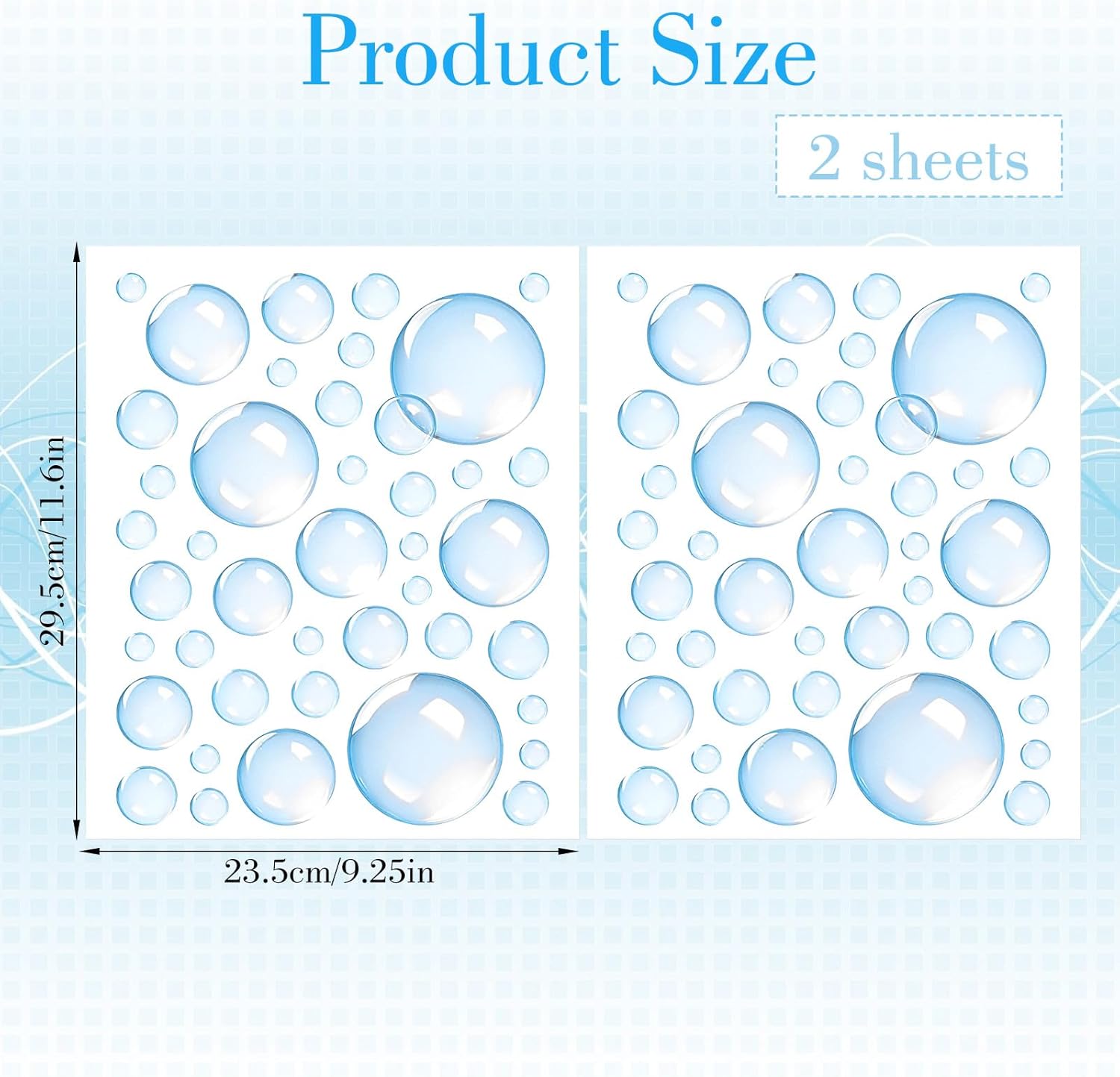2 Sheets Bubble Stickers, Colorful Bubble Cutouts for Wall Decoration, Underwater & Mermaid Theme Party Supplies Ocean Bathroom Decor Self-Adhesive Bubbles for Birthday Parties