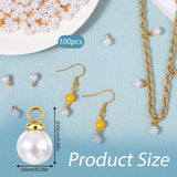Vin Beauty Pearl Charms, 100 Pcs Pearl Charms for Jewelry Making, Pearls Beads Faux Pearls Pendant Charm DIY for Jewelry Making Bracelets Earrings Necklace Crafts