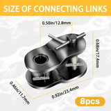 8 Pcs 420 Chain Roller Chain Offset Link 420 Chain Master Link, Half Link, Crank Link