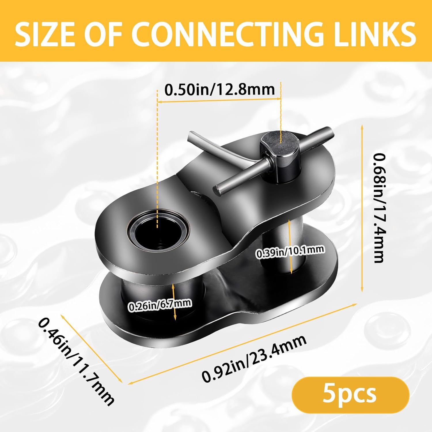 5PCS 420 Chain Roller Chain Offset Link #420, Half Link, Crank Link