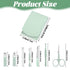 7Pcs Nail Cleaning Kit Professional Travel Nail Clippers with Green Leather Bag, Stainless Steel Manicure Kitcare Tools Grooming for Women Men