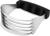 Large Pastry Cutter Tool, Top Professional Pastry Blender Stainless Steel, Heavy Duty Dough Blender, Dishwasher Safe Baking Supplies Baking Tools, Black