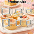 6 Pcs Scalloped Cookie Cutter Set, Square Cookie Cutter, Wavy Rectangle Cookies Cutters Set Scalloped Cutters Reusable Cookies Mold with Jagged Edge Design for a Special Event Holiday Everyday Treat
