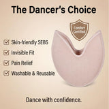 Toe Pads for Pointe Shoes, 1 Pair Soft Ballet Ballet Toe Pads Dance Shoe Toes Protector Accessories, 3.54 x 3.15 Inch High Heels Toes Caps Pad for Pointe Shoes, Forefoot Wrap Pad for Women Girls