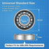 10 Pcs 608-RS Ball Bearing, Double Rubber Sealed Miniature Deep Groove Bearing Steel 608rs Bearings for Skateboards, Inline Skates, Scooters, Roller Blade Skates & Long Boards (8mm x 22mm x 7mm)