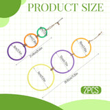 2 Pcs Snake Climbing Rings Snake Enrichment Toys for Ball Python Ball Python Tank Accessories, Reptile Enclosure Accessories Reptile Tank Accessory for Bearded Dragon, Chameleon, Lguana, Gecko, Lizard