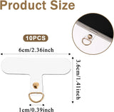 Vin Beauty 10 Pack Universal Gold Phone Tether Tab, Phone Lanyard Tab Without Adhesive, Tether Tabs for Cell Phone Tether Tab Phone Lanyard Replacement for Cell Phone Strap
