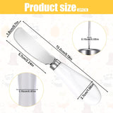 2 Pack Stainless Steel Butter Spreader Knife, Cheese Spreader Knives Porcelain Handle Butter Spreader Small Butter Knife Cheese Spreaders for Appetizers Dips Charcuterie Cheese Pastry Utensils Making