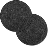 4 PCS Coasters, Eco-Friendly 100% Biodegradable Absorbent Felt Coasters for Drinks Bar Home, 4 Inch (Black Round)