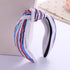 Kvekstio 4th of July Patriotic Headband for Women, Red White Blue American Flag Sequin Knotted Head Band Memorial Day Celebration Gift, Independence Day Festival Party USA Costume Hair Accessories
