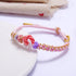 Kvekstio To My Granddaughter Blossom Knot Bracelet, Always Be Brave And Be Strong Adjustable Braided Bracelets for Granddaughter from Grandma, Inspirational Christmas Gift for Women Teen
