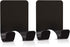 Shower Wall Razor Holder, Metal Adhesive Razor Hooks for His and Hers, Waterproof, Black, 2 Pcs