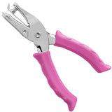 Single Hole Punch 1/4” Paper Hole Puncher for Crafts, One Hole Punch with Pink Soft Grip Handle, Small Hole Punchs or Kids and Adults, Handheld Circle Punch for Paper Crafts in Home, Office,Classroom