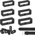 6Pcs Watch Band Loops Watch Strap Holder Loop Black Watch Band Strap Loops Watch Strap Keeper Holder Retainer Silicone Replacement Watch Strap Loop for Smart Sport Watch Wristband
