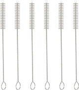 Straw Cleaner Brush Set, 6-Piece Set of Long Cleaning Brushes for Tumbler, Water Bottle, Sippy Cups, Pipes, Tubes, Stainless Steel Drinking Straws, Glass Silicone Metal Straws or Hummingbird Feeders