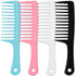 MODENGKGJIAN 4PCS Wide Tooth Detangling Comb, Large Hair Styling Comb for Curly, Wet, Lg Hair (Multi-colored, Polypropylene, Handgrip)