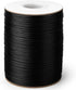 1.5MM Black Nylon String - 110Yards Wind Chime String Weather Resistant Nylon Cord Black Nylon Bracelets String Beading Thread Macrame Trim Cord for Necklace Jewelry Making Craft Halloween