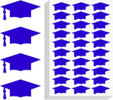 Graduation Cap Stickers 2026 - Blue Graduation Hat Stickers Self-Adhesive Graduations Envelope Seal Sticker 420Pcs Congrats Grad Cap Sticker Class of 2026 for Senior College Grad Party Favor