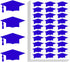 Graduation Cap Stickers 2026 - Blue Graduation Hat Stickers Self-Adhesive Graduations Envelope Seal Sticker 420Pcs Congrats Grad Cap Sticker Class of 2026 for Senior College Grad Party Favor