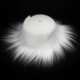 Shaggy Plush Faux Fur Fabric 2x60Inch White Faux Fur Trim by The Yard Precut Strip Fluffy Fuzzy Christmas Craft Furs Ribbon for Christmas Tree Decor Wreath Santa Hair Dwarf Cosplay Costume Sock