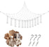 59 x 47 inches Stuffed Animal Hammock Corner Net, Plushie Net for Stuffed Animals Corner Large, Cott Hammock Holder for Home, Room, Wall, Bedroom Decor (White)
