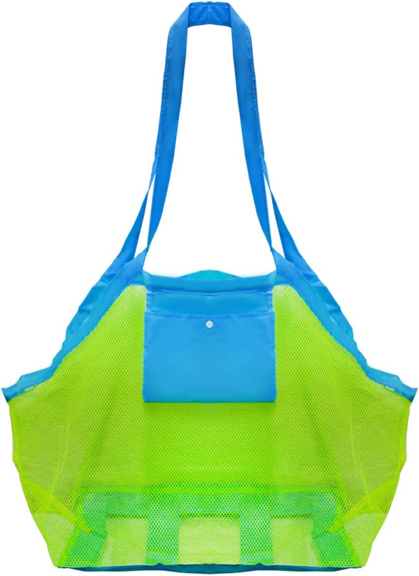 Mesh Beach Toys Bag Extra Large Bags and Totes Sand Tote Storage Children Toy Organizer Kids Collector Perfect for Holding Stay Away from Christmas Gift 