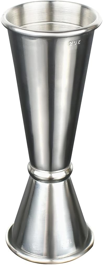 304 Stainless Steel Cocktail Double Jigger Japanese Style Measuring Oz Cup Bar Tool Shot for Bartending Bartender Jiggers Ounce Measurements Alcohol Drink Markings Perfect Party Silver Kitchen Tools 