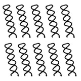 10PCS Spiral Hair Pins, Non-Scratch Ball Tips Screw Pins for DIY Style (Black) 