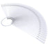 2 Set 100 Tips Clear Nail Art Swatches Sticks Polish Board Display Practice Tool Transparent Fan-shaped False with Metal Screw Ring Plastic Christmas Gift 