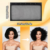 2-Pack Hair Stretcher Lengthening Net for Curly - Prevent Shrinkage Lock Hair Stretcher Looser - Wave Ringlets Hair Styling Tools Black 13in