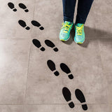 24Pcs Spy Agent of Truth Footprint Floor Decals Stickers Classroom Line Up Floor Decals Black Footprint Stickers