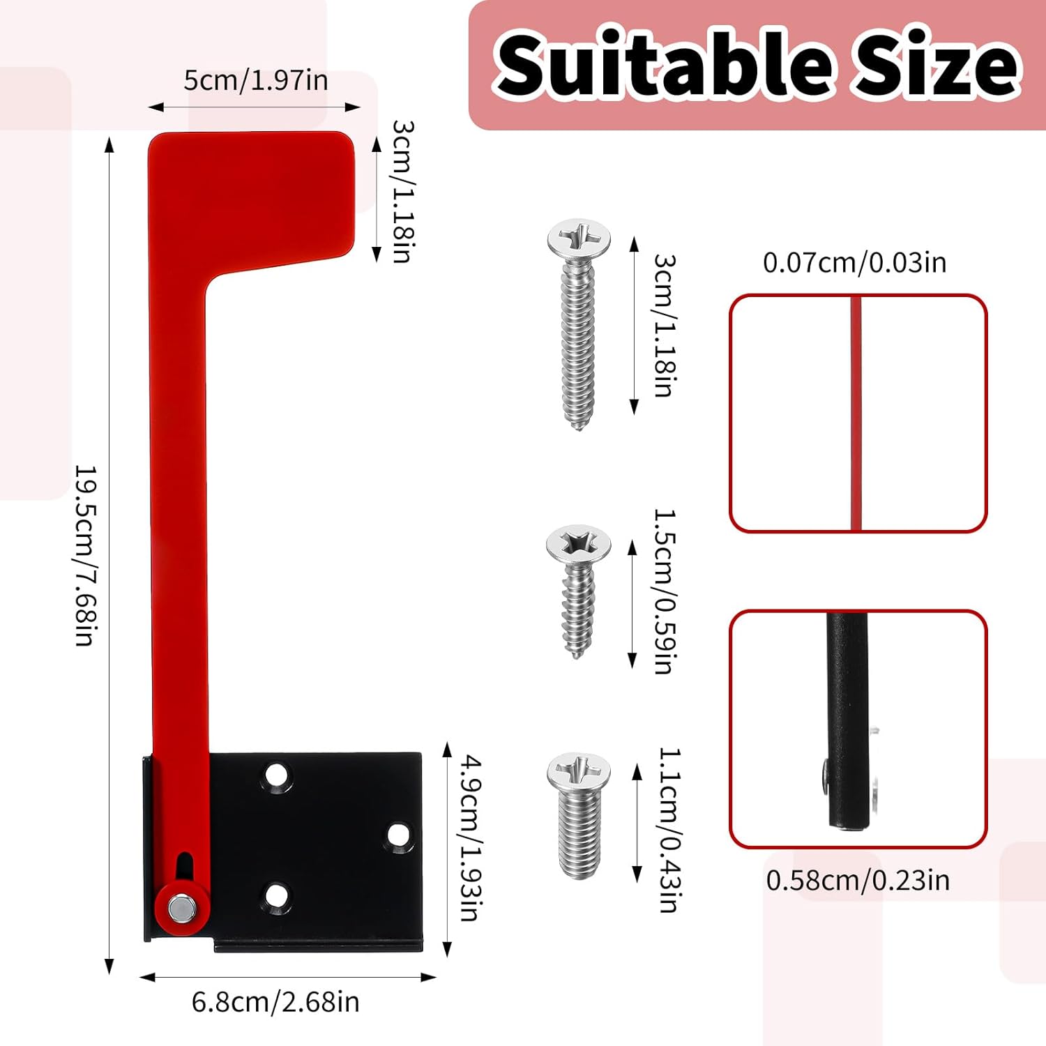 Flag for Mailbox,Red Mailbox Flag Replacement Kit Stainless Steel Mail Box Flags for Outside Metal Wood Wall Two Installation Options