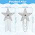 6PCS Rhinestone Star Iron on Patches, Shiny Silver Rhinestone Tassel Star with Chains Glitter Sequin Patches for Trucker Hats Jeans Bags Backpacks Jackets Denim DIY Appliques Art Crafts
