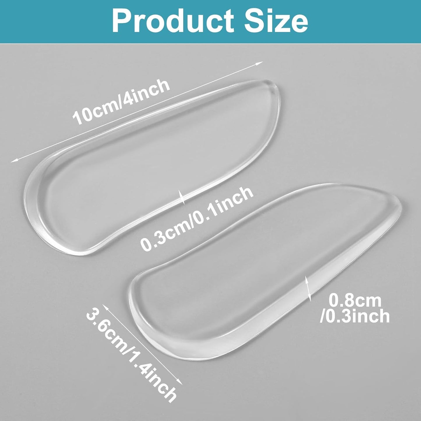 5 Pairs Medial & Lateral Heel Wedge Silicone Insoles, Corrective Adhesive Shoe Inserts for Foot Alignment Knock Knee Pain Bow Legs Osteoarthritis for Men Women