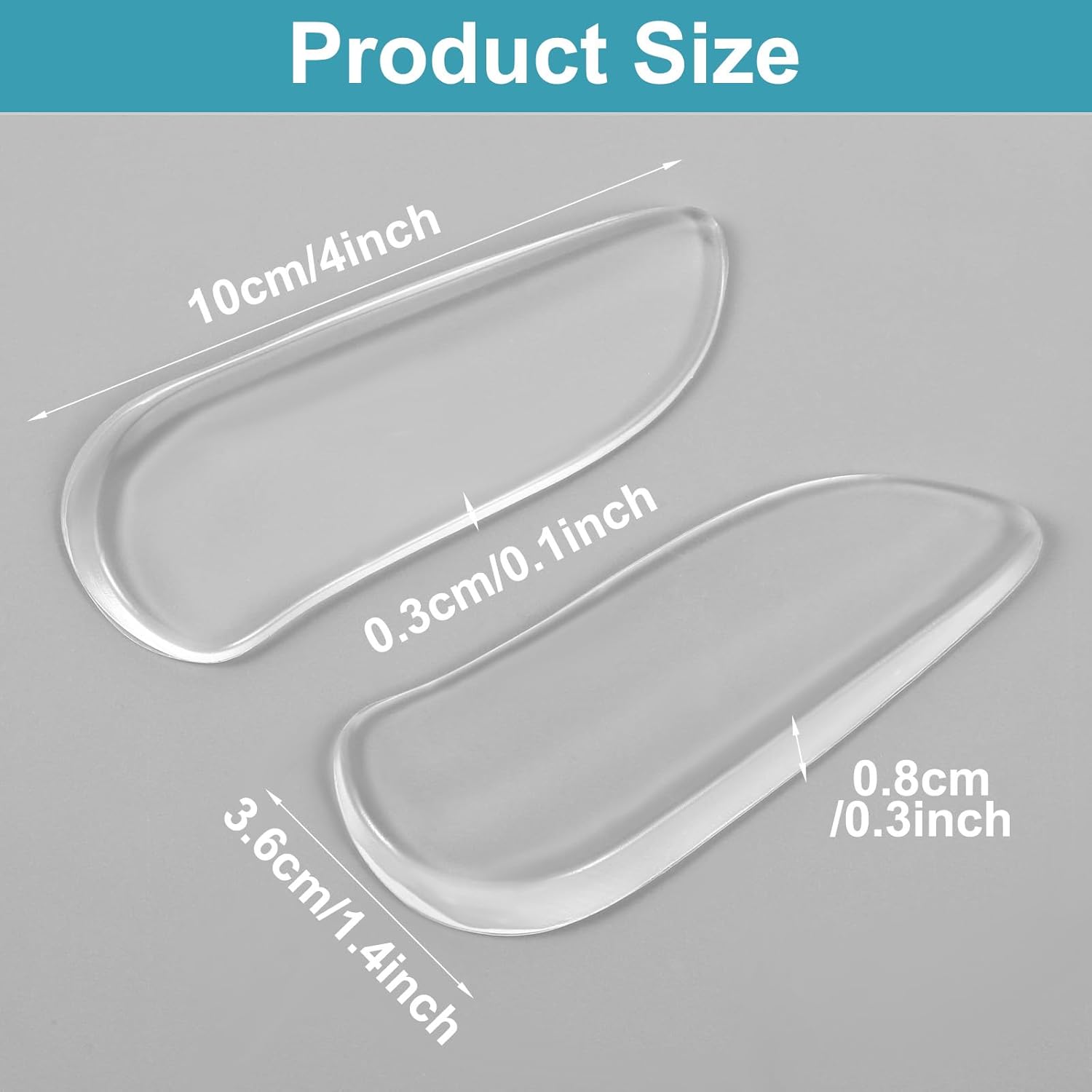 5 Pairs Medial & Lateral Heel Wedge Silicone Insoles, Corrective Adhesive Shoe Inserts for Foot Alignment Knock Knee Pain Bow Legs Osteoarthritis for Men Women