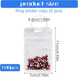 Shimmeroo 100Pcs Diamond Beads Storage Bags, 4.33 x 2.76 Inch Reusable Pouches for DIY Diamond Art Jewelry Earring Painting Storage Accessories, Bead and Gem Organizer for DIY Craft