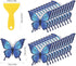 20 PCS Butterfly Non Slip Bathtub Stickers, Adhesive Anti Slip Decal Treads for Shower & Bath Tub with Scraper for Safety Bathroom Tubs, Shower Floor, Stairs(Blue)