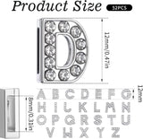 52Pcs A-Z Rhinestone Letter Charms for Bracelet,Alphabet Junk Case Charms for Jewelry Making Alphabet Beads DIY Bracelet Charm Supplies