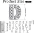 52Pcs A-Z Rhinestone Letter Charms for Bracelet,Alphabet Junk Case Charms for Jewelry Making Alphabet Beads DIY Bracelet Charm Supplies