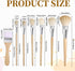 Mop Brush for Acrylic Painting, 7 Pieces Versatile Blending Brush Paint Brushes for Acrylic Painting Goat Hair Paint Brushes Set with Wooden Handle for Watercolor Oil Face Body Art