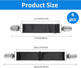 Vin Beauty 4 Pcs Adjustable Elastic Boot Straps Pant Leg Straps Elastic Adjustable Cowboy Boot Strap Clamp for Pants for Women and Men Riding Motorcycle Mitten Pants
